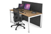 Horizon Quadro Square Legs Office Desk [1600L x 800W with Cable Scallop] - Thumbnail 18 