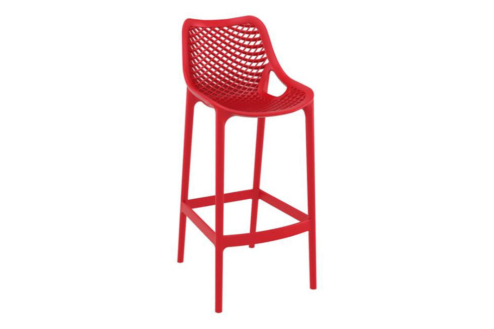 Hospitality Plus Air Bar Stool - 750mm Seat Height [1060H x 440W]-red  