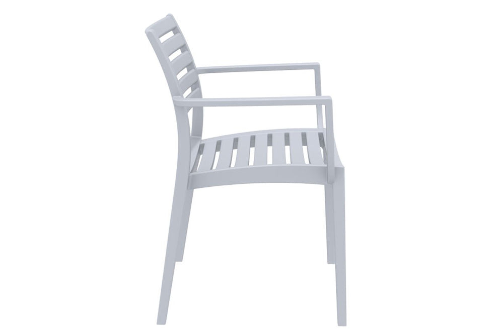 Hospitality Plus Artemis Outdoor Lounge Chair - Stackable, Weather-resistant Armchair-white  