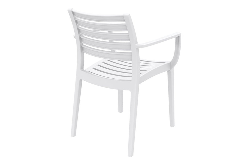 Hospitality Plus Artemis Outdoor Lounge Chair - Stackable, Weather-resistant Armchair-white  