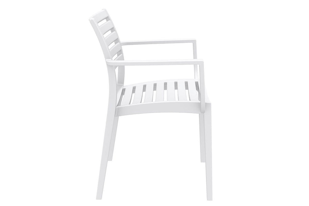 Hospitality Plus Artemis Outdoor Lounge Chair - Stackable, Weather-resistant Armchair-white  