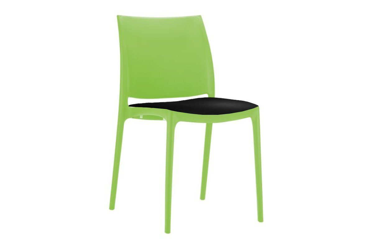 Hospitality Plus Commercial Maya Chair Hospitality Plus green black vinyl cushion 