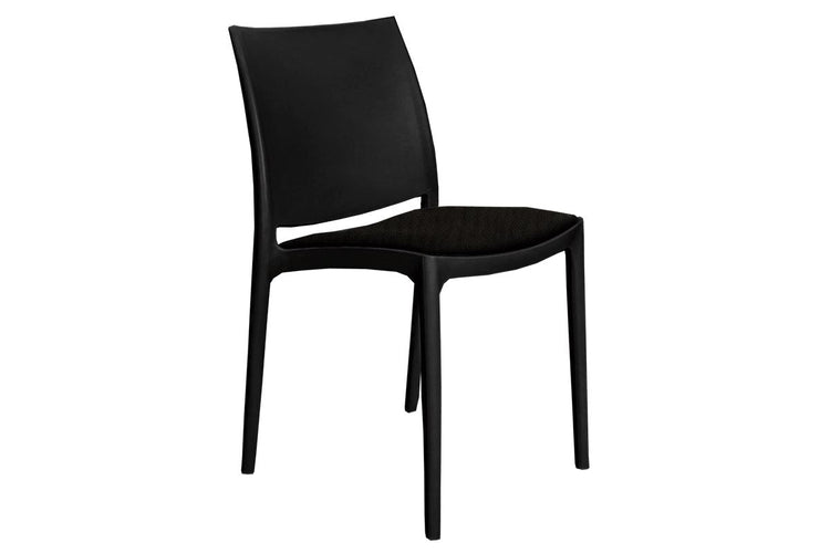Hospitality Plus Commercial Maya Chair Hospitality Plus black black vinyl cushion 