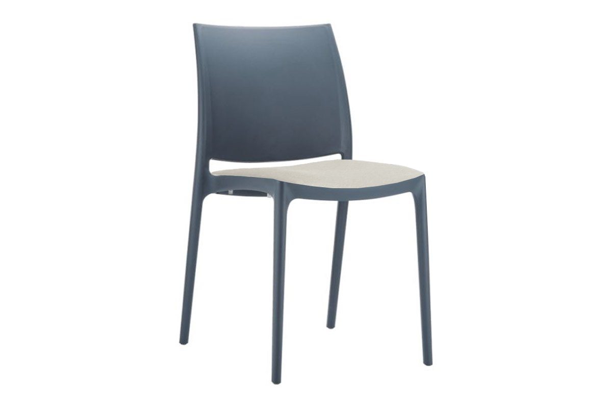 Hospitality Plus Commercial Maya Chair Hospitality Plus anthracite taupe cushion 