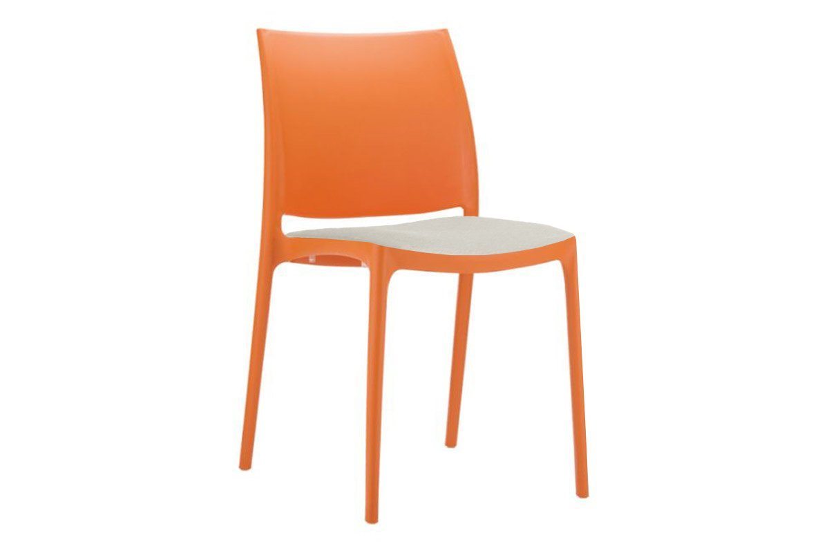 Hospitality Plus Commercial Maya Chair Hospitality Plus orange taupe cushion 