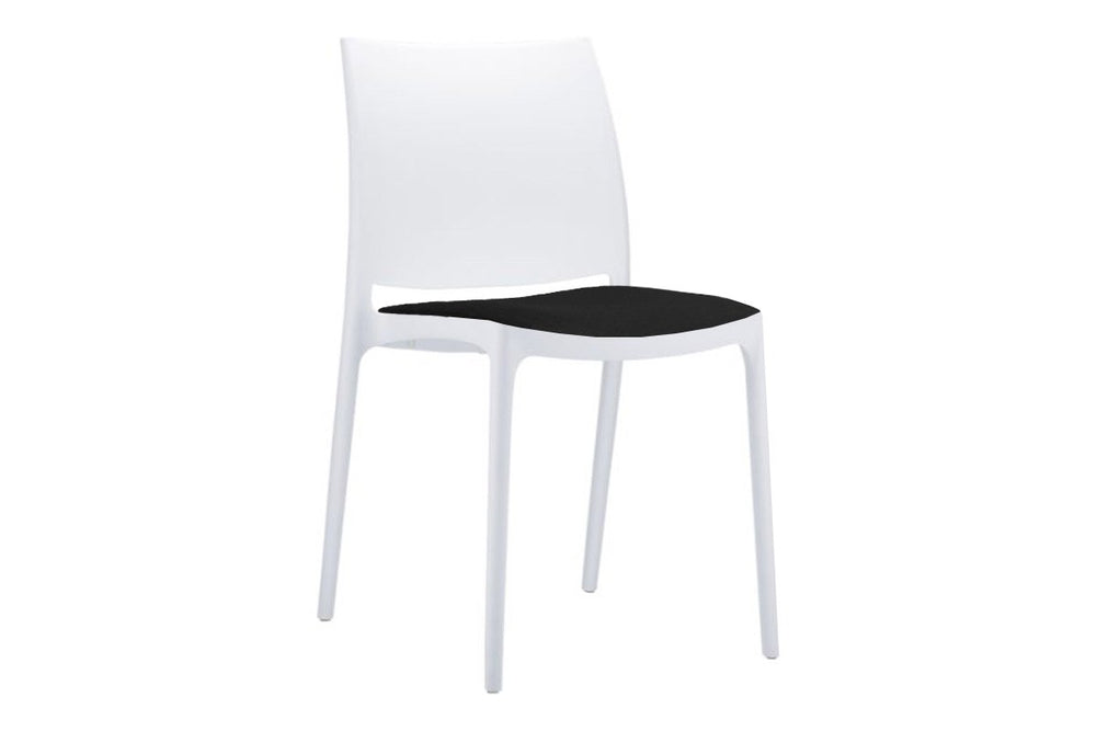 Hospitality Plus Commercial Maya Chair-white black cushion 