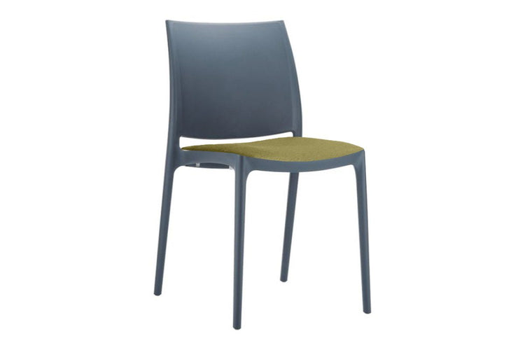 Hospitality Plus Commercial Maya Chair Hospitality Plus anthracite olive green cushion 