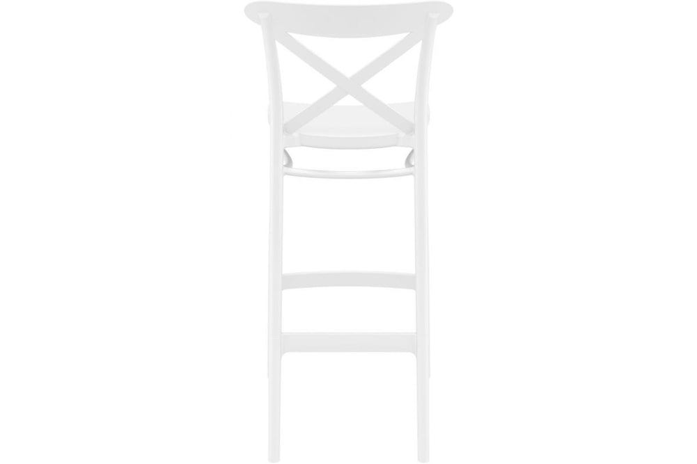 Hospitality Plus Cross Bar Stool - 750mm Seat Height [1060H x 450W]-taupe  