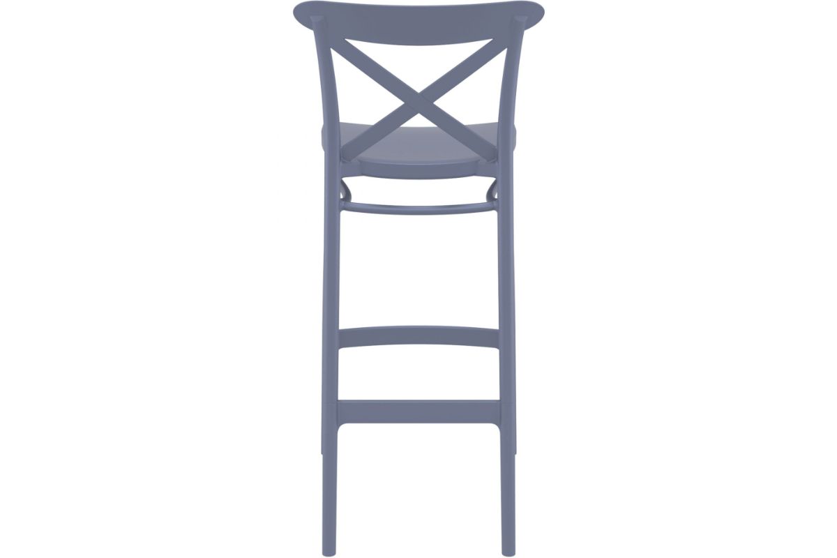 Hospitality Plus Cross Bar Stool - 750mm Seat Height [1060H x 450W]-taupe  