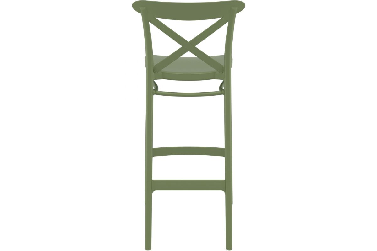 Hospitality Plus Cross Bar Stool - 750mm Seat Height [1060H x 450W]-taupe  