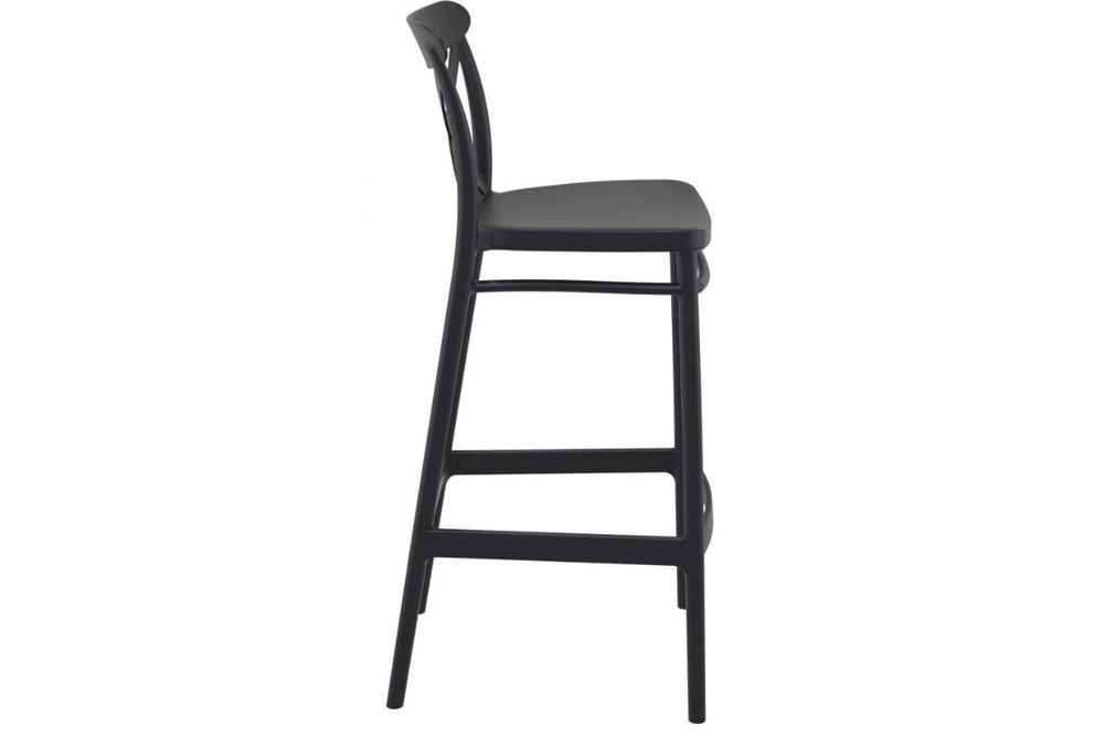 Hospitality Plus Cross Bar Stool - 750mm Seat Height [1060H x 450W]-taupe  