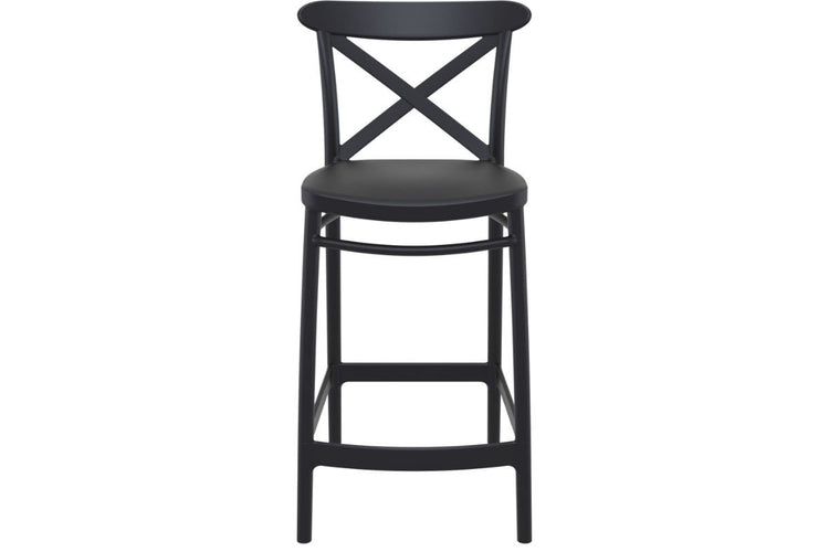 Hospitality Plus Cross Bar Stool [960H x 450W] Hospitality Plus black 