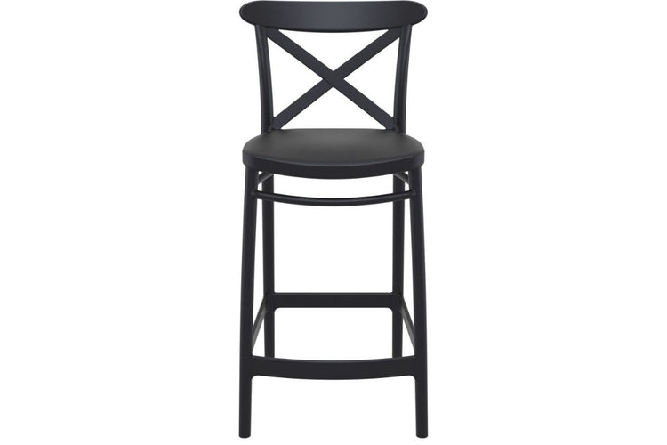 Hospitality Plus Cross Bar Stool [960H x 450W] Hospitality Plus black 