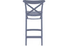 Hospitality Plus Cross Bar Stool - 650mm Seat Height [960H x 450W] - Thumbnail 11 