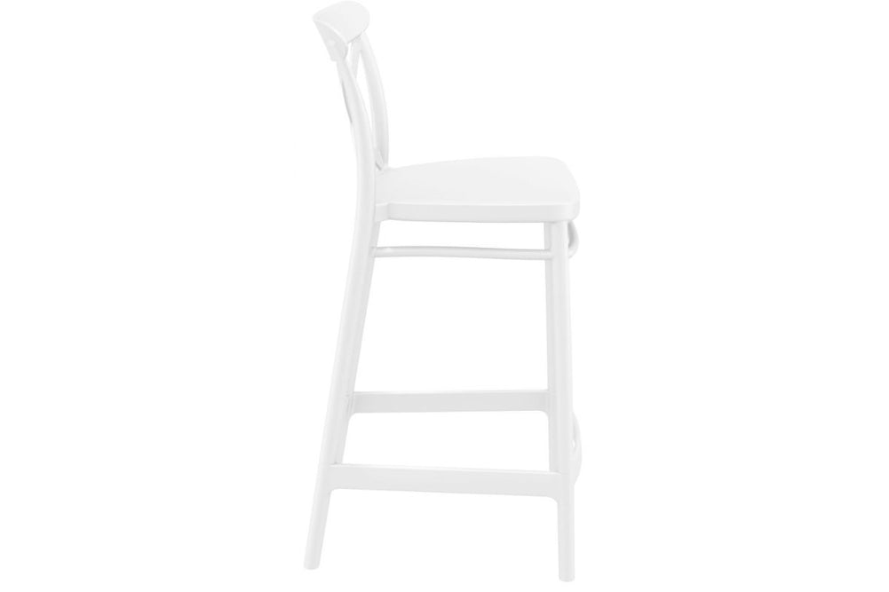 Hospitality Plus Cross Bar Stool - 650mm Seat Height [960H x 450W]-taupe  