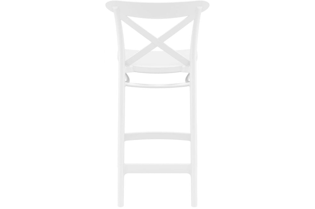 Hospitality Plus Cross Bar Stool - 650mm Seat Height [960H x 450W]-taupe  