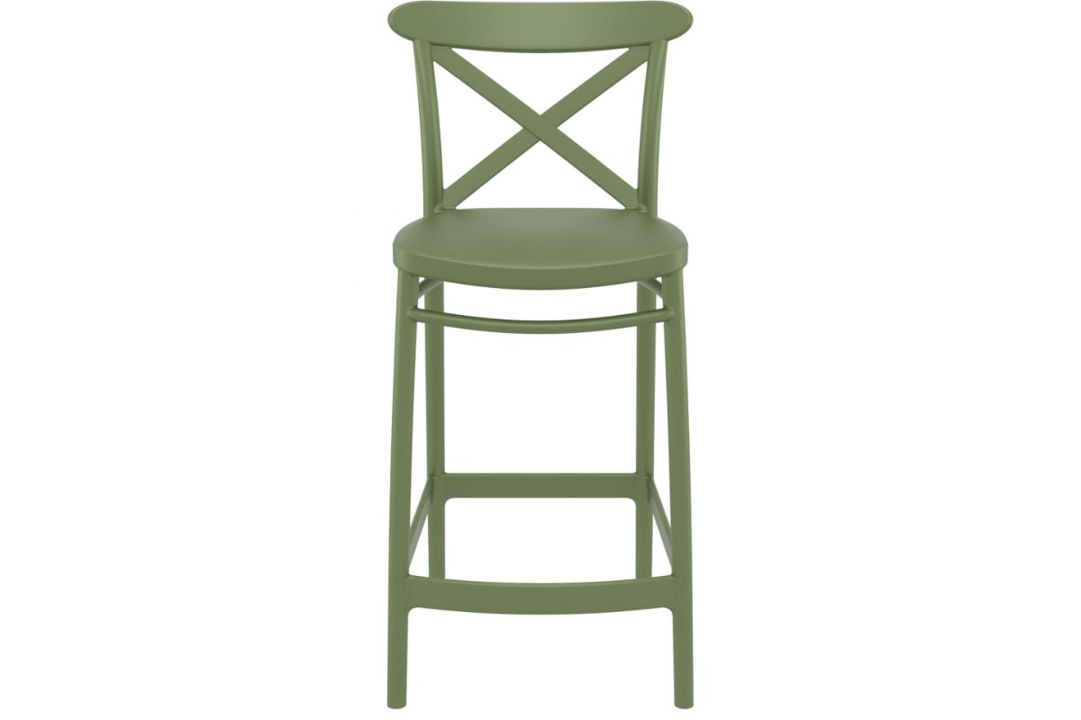 Hospitality Plus Cross Bar Stool [960H x 450W] Hospitality Plus olive green 