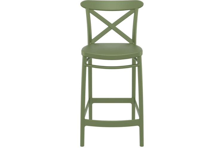 Hospitality Plus Cross Bar Stool [960H x 450W] Hospitality Plus olive green 