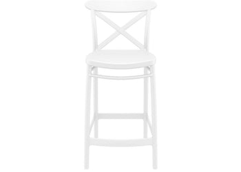 Hospitality Plus Cross Bar Stool [960H x 450W] Hospitality Plus white 