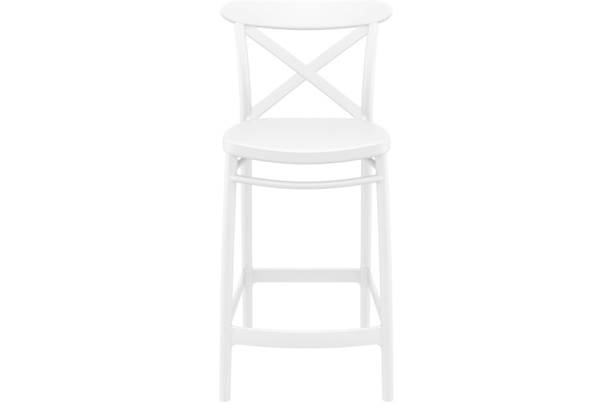 Hospitality Plus Cross Bar Stool [960H x 450W] Hospitality Plus white 