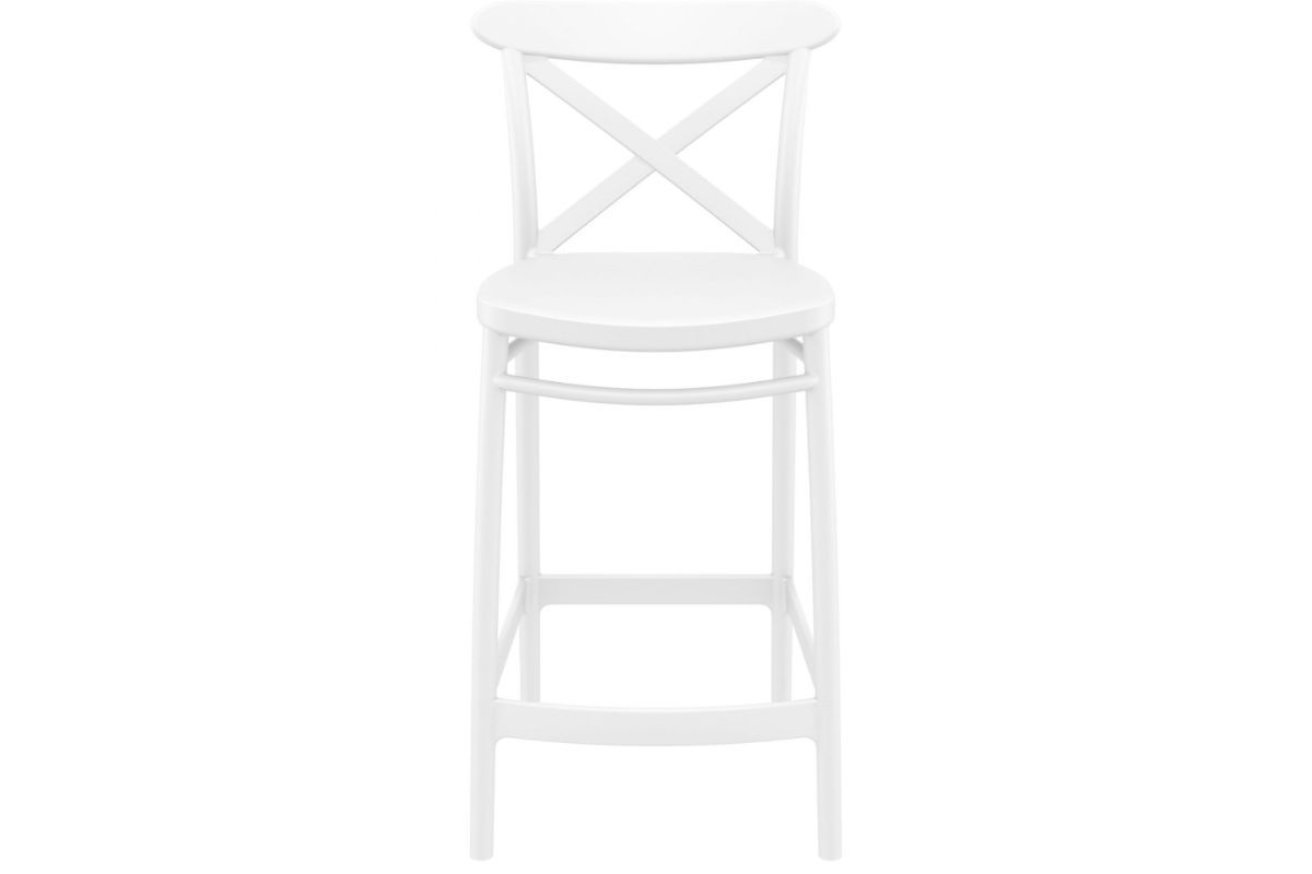 Hospitality Plus Cross Bar Stool [960H x 450W] Hospitality Plus white 