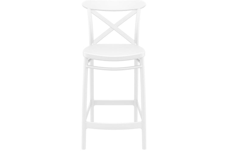 Hospitality Plus Cross Bar Stool [960H x 450W] Hospitality Plus white 
