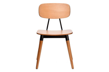 Hospitality Plus Felix Chair - Ply Seat Hospitality Plus lancaster oak with black frame 