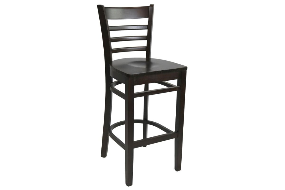 Hospitality Plus Florence Bar Stool European Made with Ply Seat - 750mm Seat Height-chocolate  