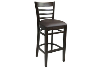  - Hospitality Plus Florence Bar Stool European Made with Vinyl Seat - 750mm Seat Height - 1