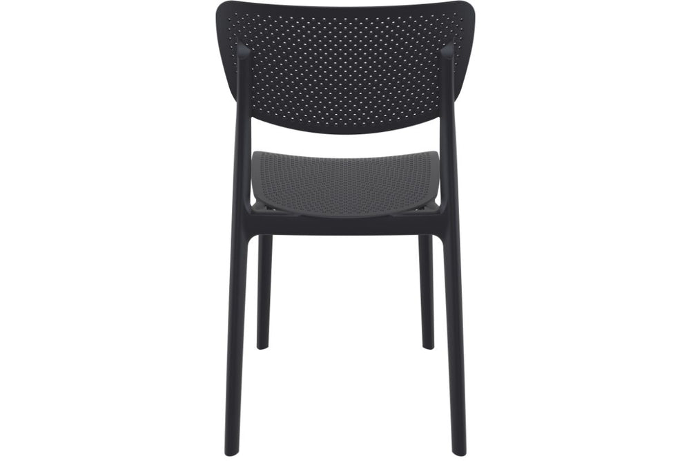 Hospitality Plus Lucy Dining Chair - Stackable Outdoor/Indoor Chair-olive green orange cushion 