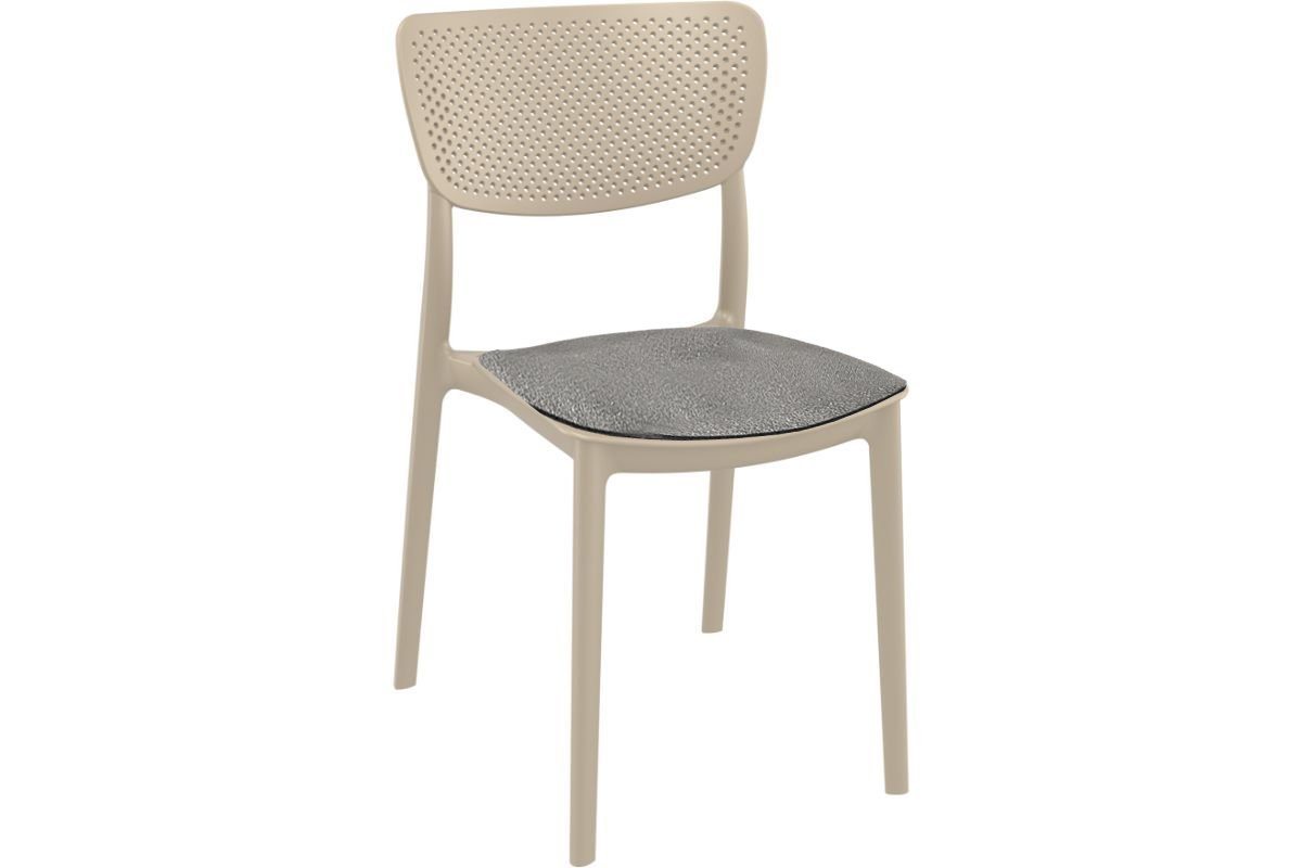 Hospitality Plus Lucy Dining Chair - Stackable Outdoor/Indoor Chair Hospitality Plus taupe anthracite cushion 