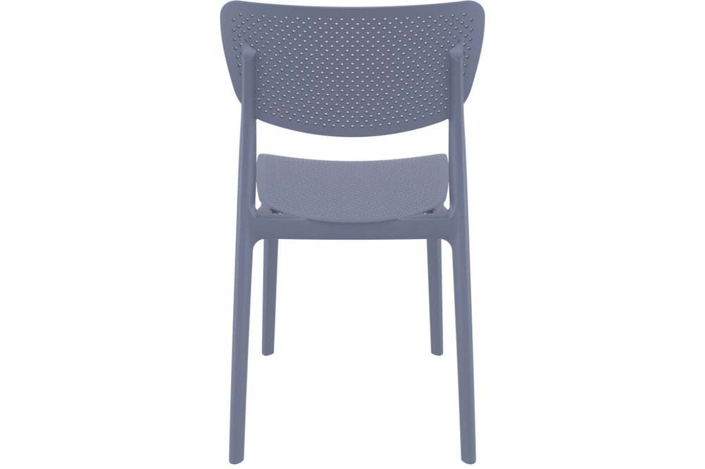 Hospitality Plus Lucy Dining Chair - Stackable Outdoor/Indoor Chair-olive green orange cushion 