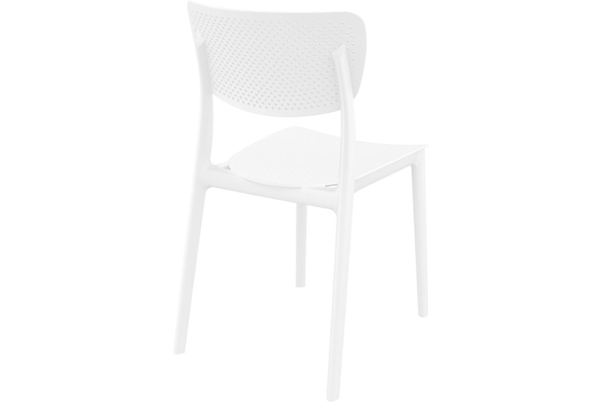 Hospitality Plus Lucy Dining Chair - Stackable Outdoor/Indoor Chair-olive green orange cushion 