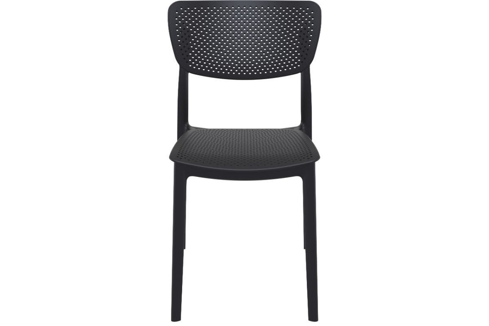 Hospitality Plus Lucy Dining Chair - Stackable Outdoor/Indoor Chair-olive green orange cushion 