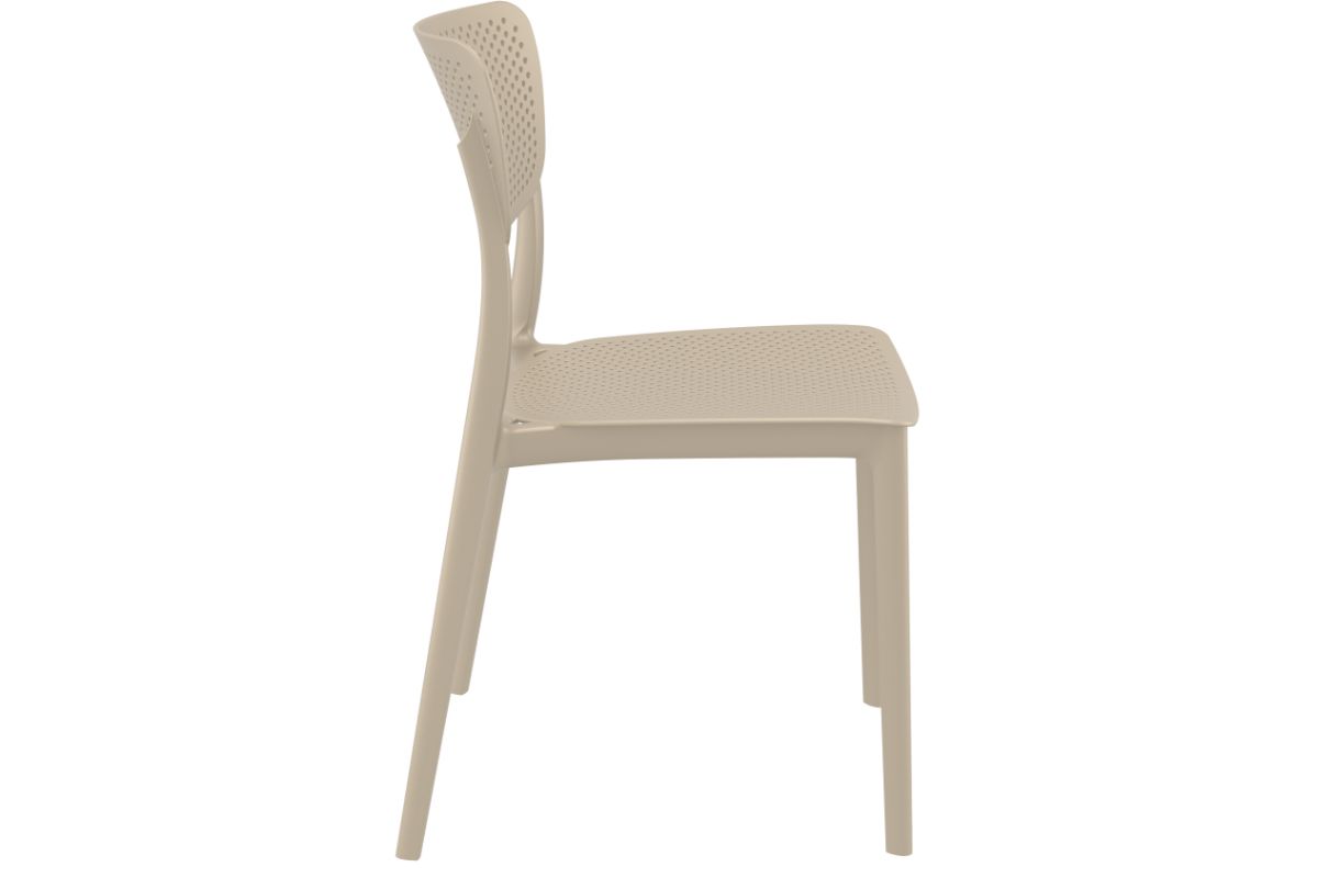 Hospitality Plus Lucy Dining Chair - Stackable Outdoor/Indoor Chair-olive green orange cushion 
