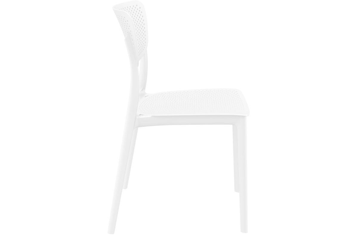Hospitality Plus Lucy Dining Chair - Stackable Outdoor/Indoor Chair-olive green orange cushion 
