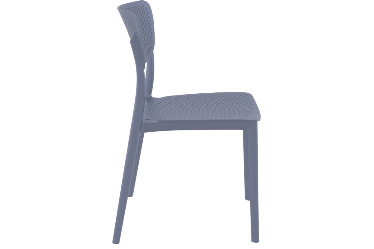 Hospitality Plus Lucy Dining Chair - Stackable Outdoor/Indoor Chair-olive green orange cushion 