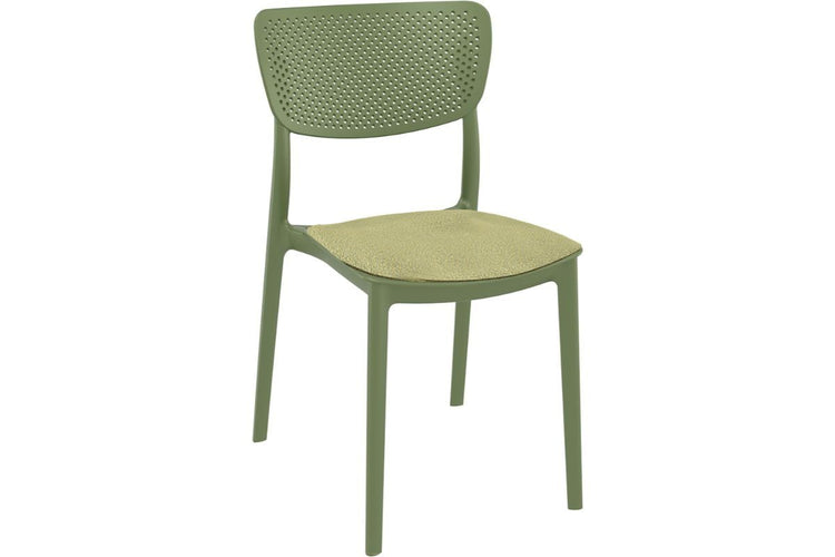 Hospitality Plus Lucy Dining Chair - Stackable Outdoor/Indoor Chair Hospitality Plus olive green olive green cushion 