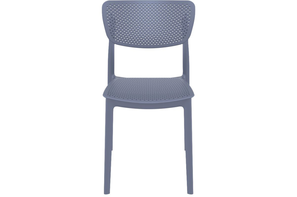 Hospitality Plus Lucy Dining Chair - Stackable Outdoor/Indoor Chair-olive green orange cushion 