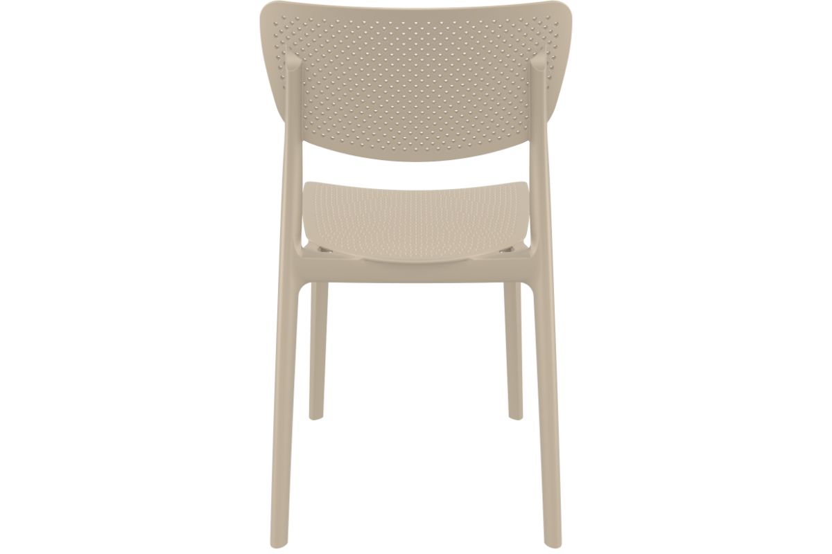 Hospitality Plus Lucy Dining Chair - Stackable Outdoor/Indoor Chair-olive green orange cushion 