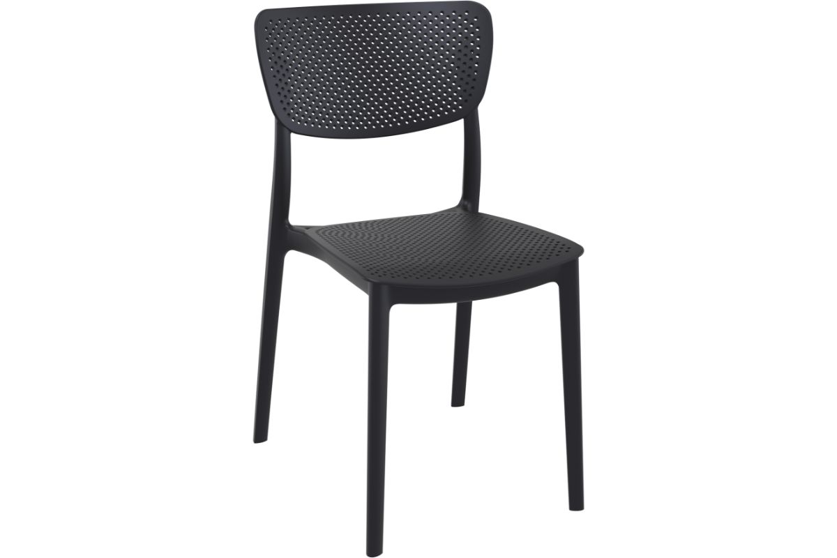 Hospitality Plus Lucy Dining Chair - Stackable Outdoor/Indoor Chair Hospitality Plus black none 