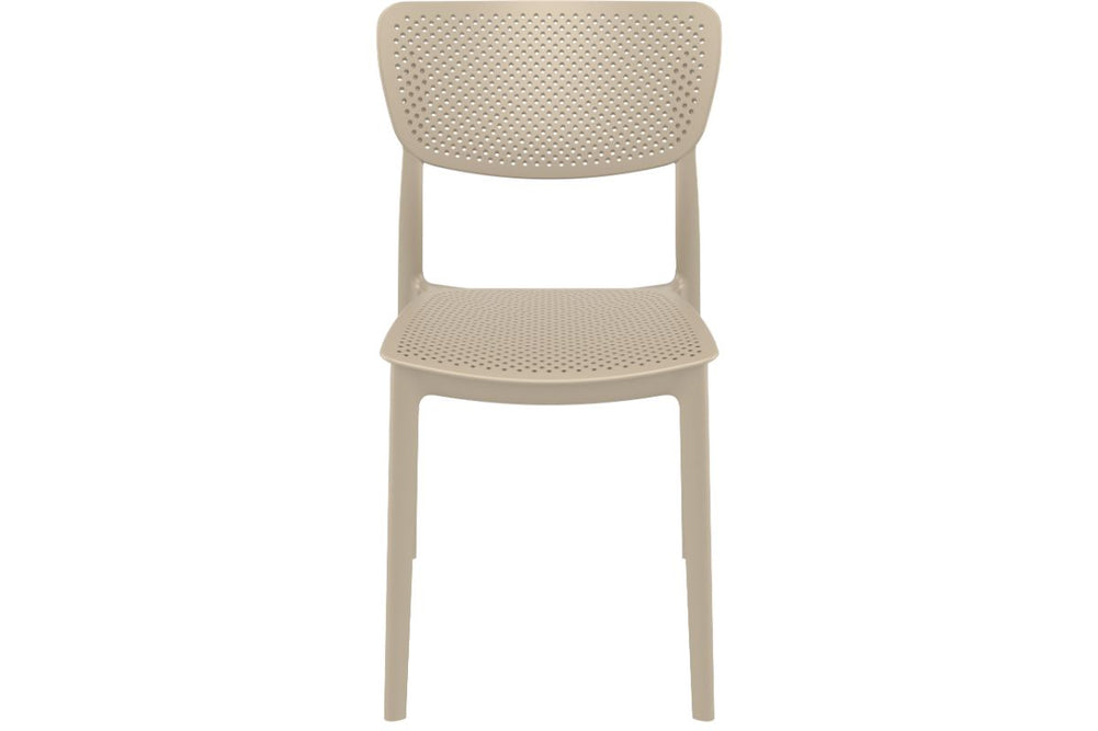 Hospitality Plus Lucy Dining Chair - Stackable Outdoor/Indoor Chair-olive green orange cushion 