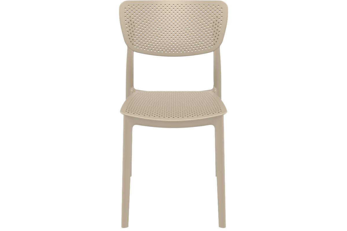 Hospitality Plus Lucy Dining Chair - Stackable Outdoor/Indoor Chair-olive green orange cushion 