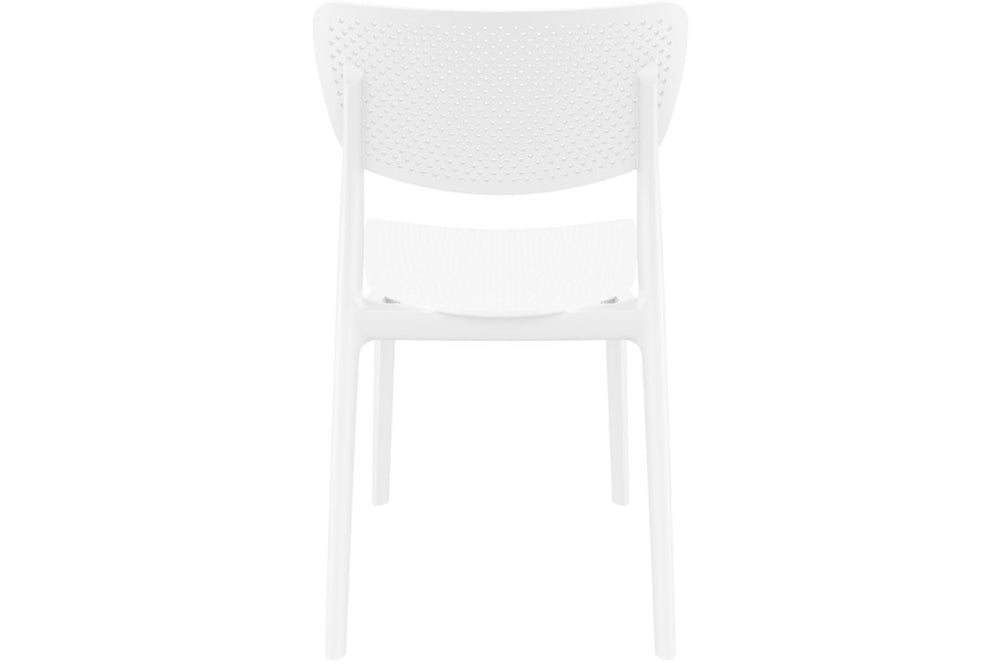 Hospitality Plus Lucy Dining Chair - Stackable Outdoor/Indoor Chair-olive green orange cushion 