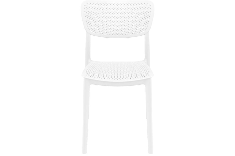 Hospitality Plus Lucy Dining Chair - Stackable Outdoor/Indoor Chair-olive green orange cushion 