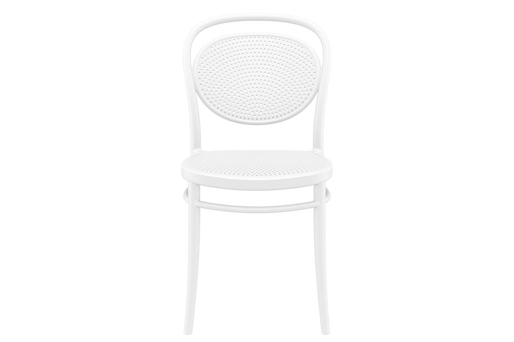 Hospitality Plus Marcel Stacking Chair-white  
