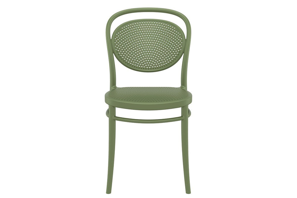 Hospitality Plus Marcel Stacking Chair-olive green  
