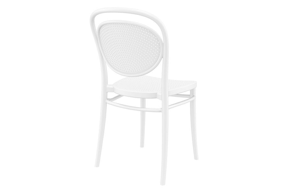 Hospitality Plus Marcel Stacking Chair-white  