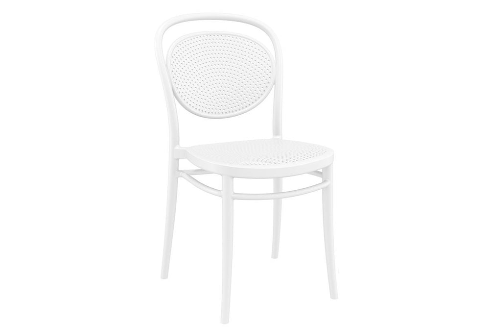 Hospitality Plus Marcel Stacking Chair-white  