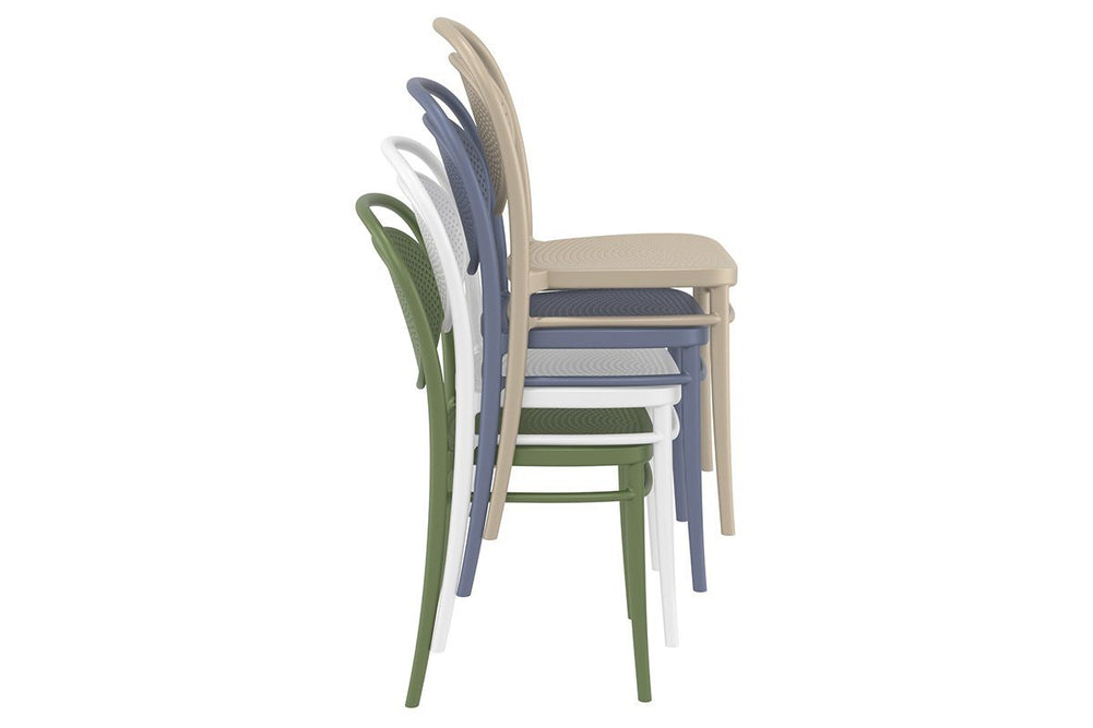 Hospitality Plus Marcel Stacking Chair-white  